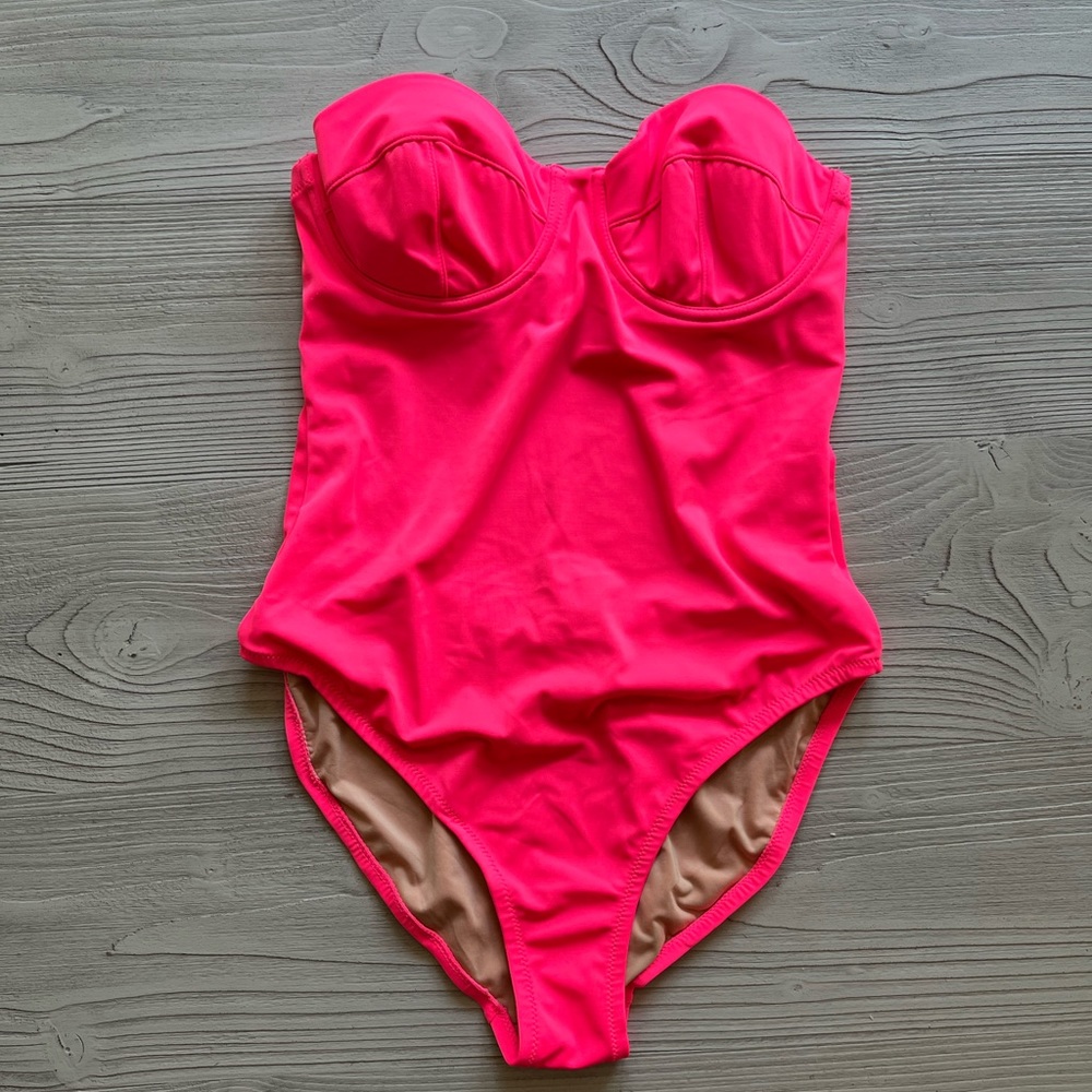 J.Crew One-Piece Swimsuit (Neon Pink, Size 6)